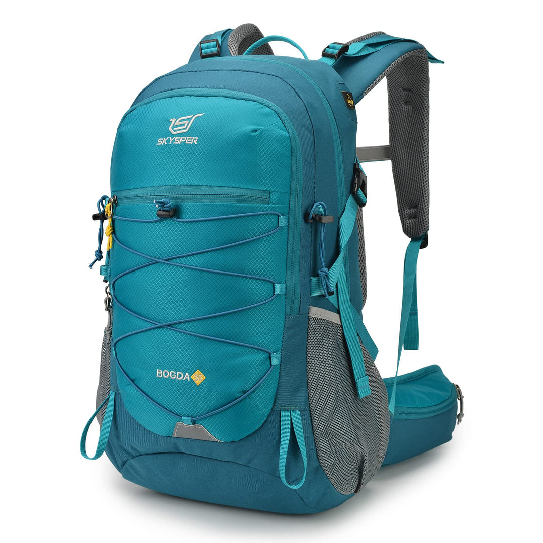 BOGDA 35 Wanderrucksack 35L Camping Backpack mit Rückenbelüftung & Trinksystem Trekkingrucksack aus
