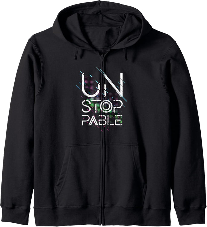 Geiles t shirt Design, Unstoppable Hoodie, Power Motivation Kapuzenjacke