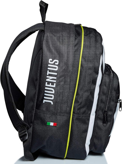 Seven Juventus Rucksack mit zwei Fächern, Best Match, Schwarz und Weiss, Schule & Freizeit Schwarz/W