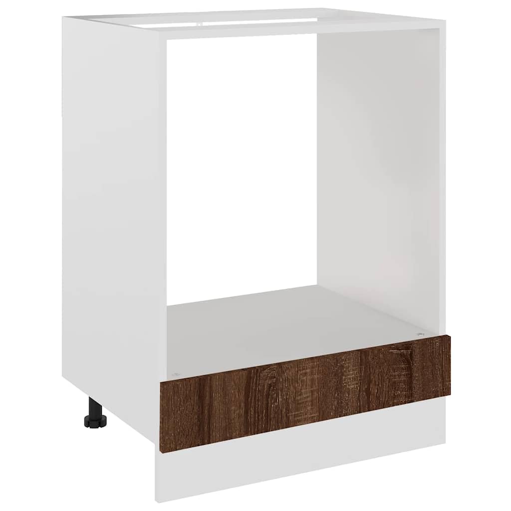vidaXL Herdumbauschrank Lyon Braun Eichen-Optik 60x46x81,5 cm Holzwerkstoff, Küchenschrank, Gastrono