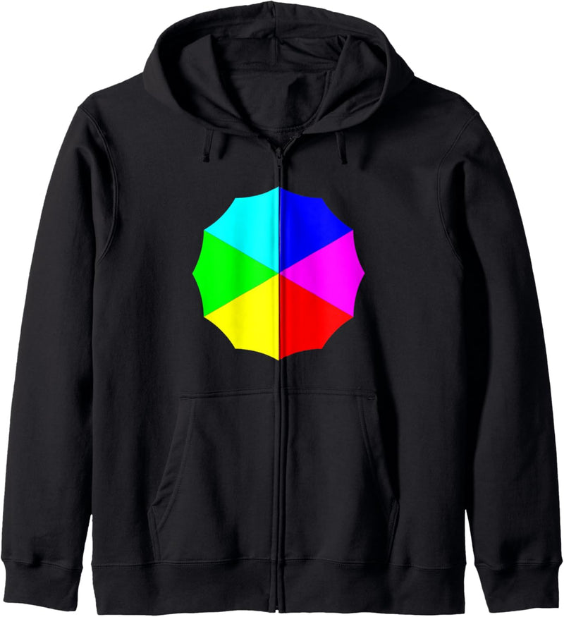 Regenbogen Farbrad Kunst Kapuzenjacke