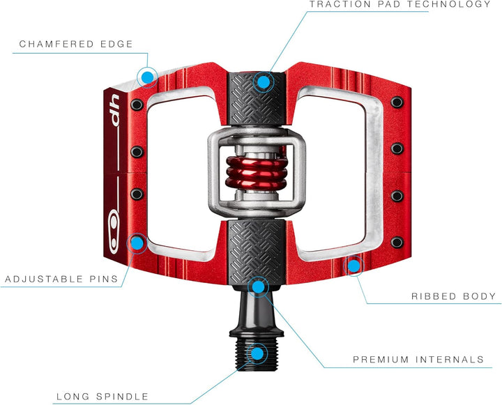 Crankbrothers Mallet MTB Fahrradpedal Schlägel Downhill Rot, Schlägel Downhill Rot