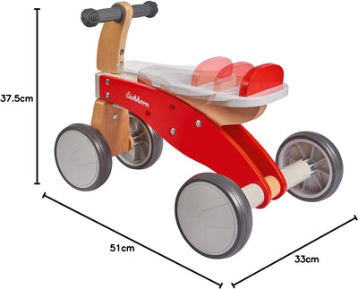 Eichhorn Outdoor Rutscherfahrzeug aus Holz, Verstellbarer Sitz, Buchenholz/Sperrholz, bis 25 kg bela