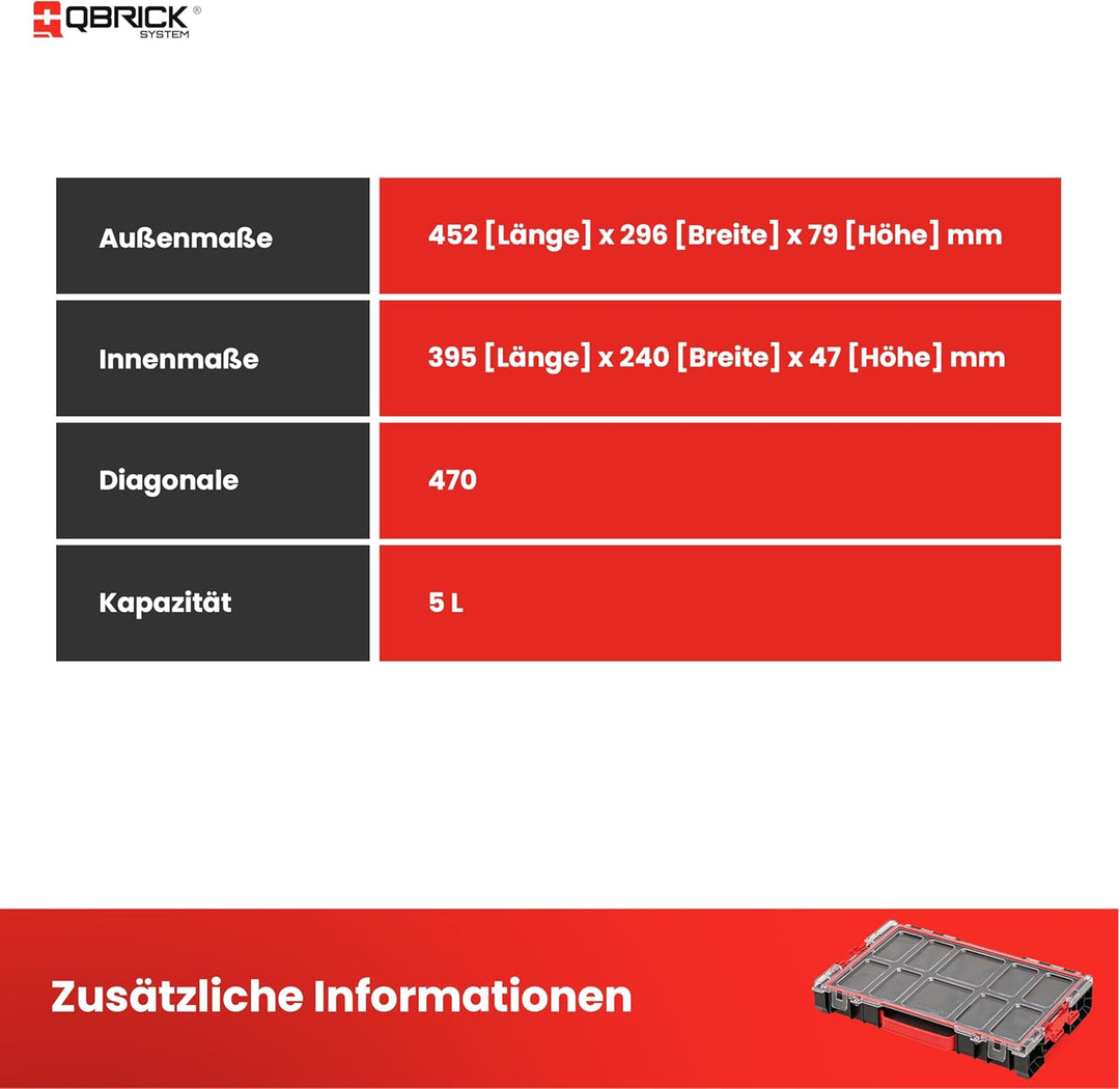 Qbrick System PRO Organizer 100 MFI BLACK 100 Stück, 100 Stück