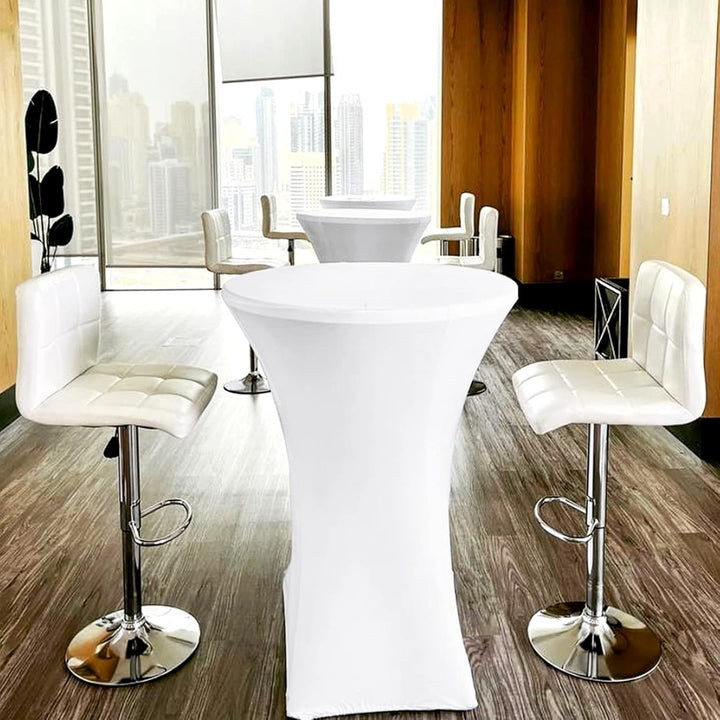 Pesonlook 4er-Set Stretch Stehtisch Husse für Bistrotisch Ø 80-85 cm Elegante,Verstärkung im Fussber