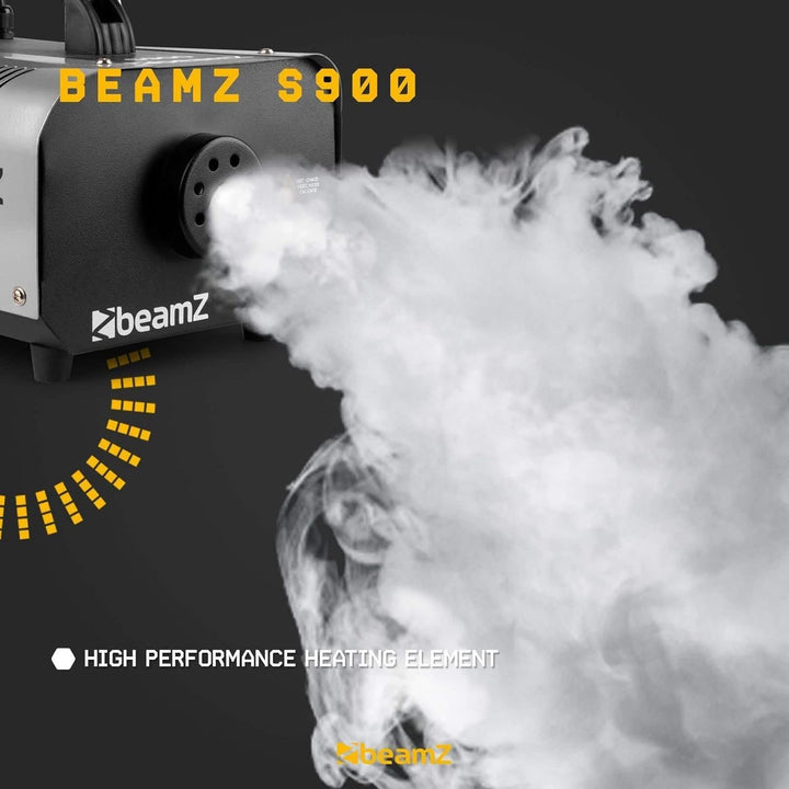 BeamZ S900 Nebelmaschine 900 Watt, Fogger, Party Rauchmaschine, Fog Machine, Kabelfernbedienung, 2,5