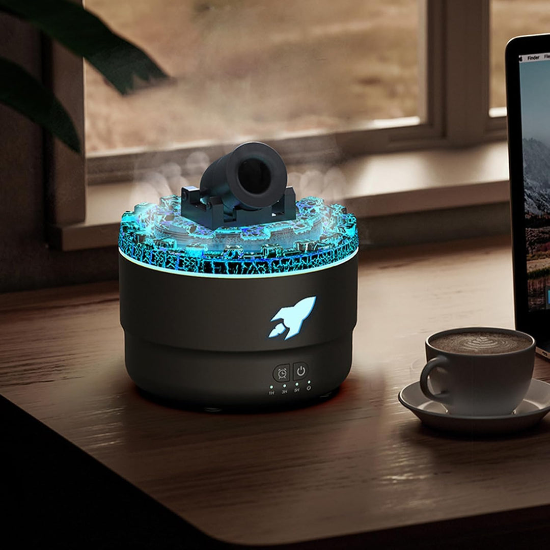Cannon Blast Aroma Humidifier, Aromatherapie-Luftbefeuchter mit 2 Nebel-Modi, mit Timer für Zuhause