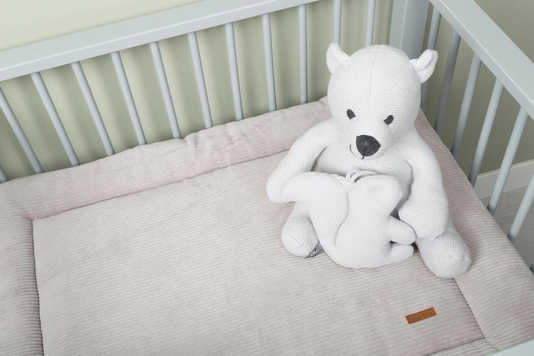 Baby's Only - Laufgittereinlage Sense - Gestrickte Krabbeldecke für Baby - Krabbeldecke mit Teddysto