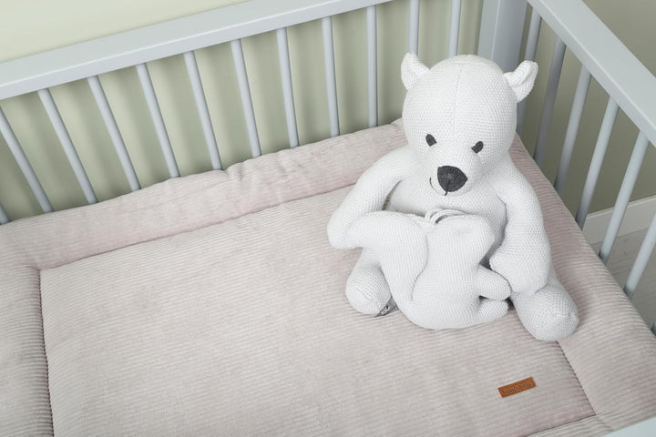 Baby's Only - Laufgittereinlage Sense - Gestrickte Krabbeldecke für Baby - Krabbeldecke mit Teddysto