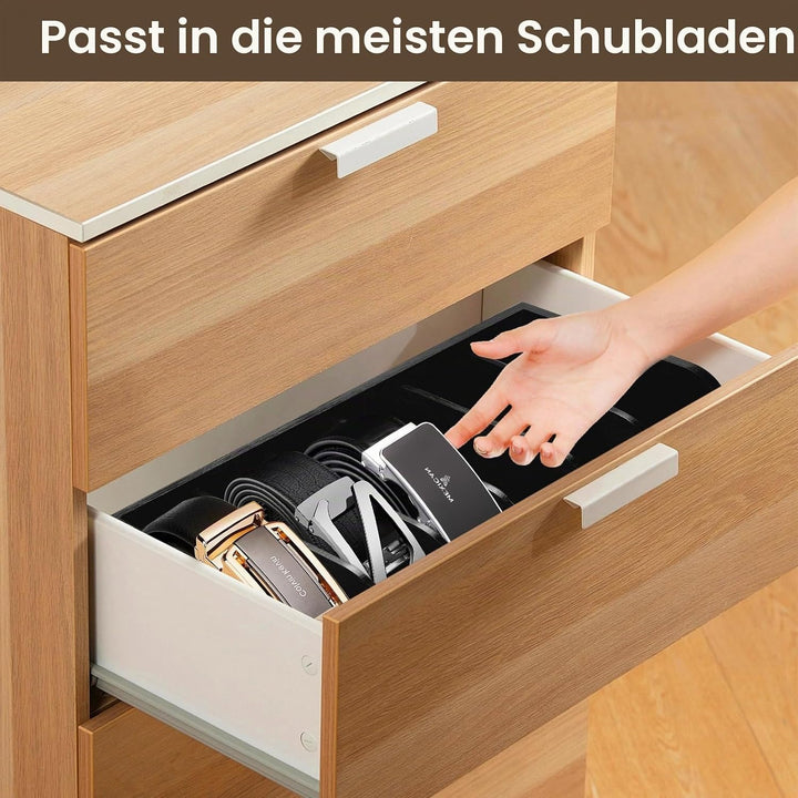 Gürtelablage,Schwarze Box zur Gürtel Aufbewahrung -Gürtel-Aufbewahrung,Gürtel-Organizer aus Dunklem