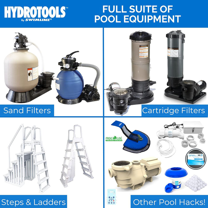 SWIMLINE HYDROTOOLS Manueller Vakuumkopfaufsatz für Innen- und oberirdische Pools | gewichteter flex