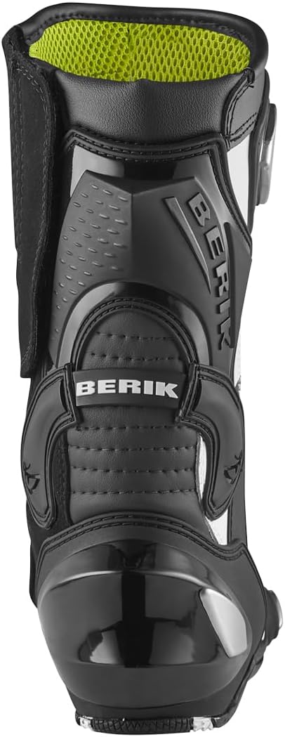 Berik Race-X EVO Motorradstiefel | Sportlicher Fahrkomfort 47 EU Schwarz Weiss, 47 EU Schwarz Weiss