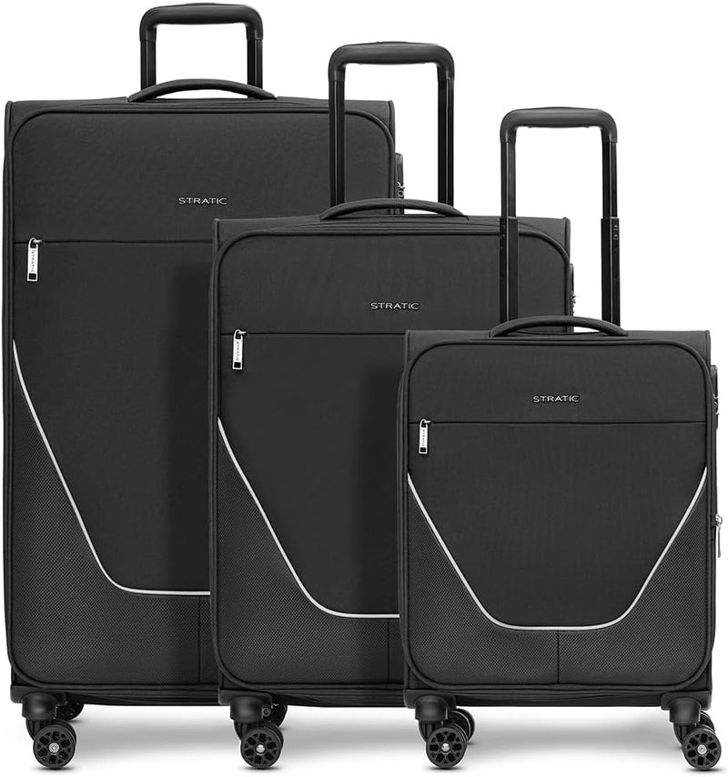 Stratic taska Koffer Set | Koffer & Trolley Weichgepäck - Handgepäck Koffer mit 4 Rollen Einer Dehnf