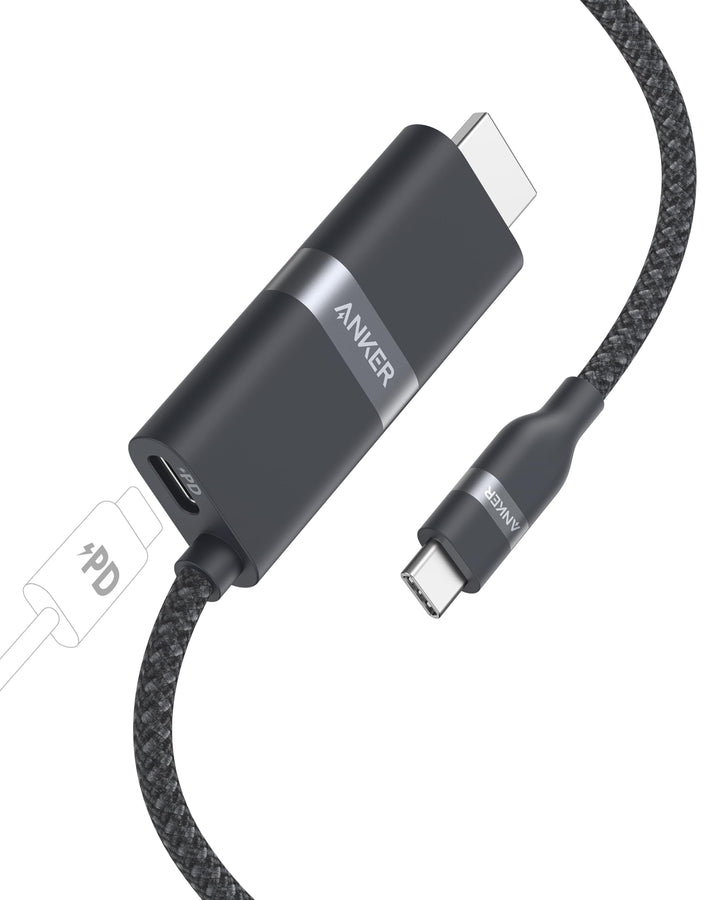 Anker Nano USB-C auf HDMI-Kabel Adapter mit 140W PD Schnelllade-Port, 4K@60Hz HDMI auf USB-C Kabel,