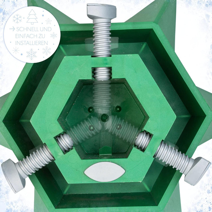 KADAX Weihnachtsbaumständer mit Wasserbehälter, Stabiler Christbaumständer aus robustem Kunststoff f