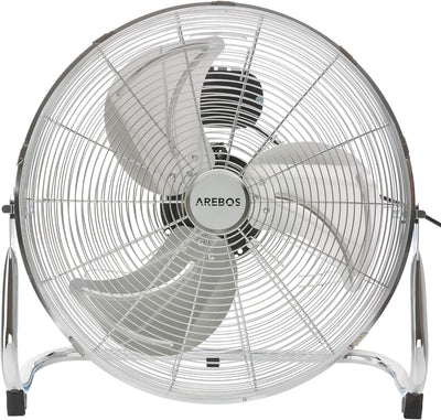 Arebos Bodenventilator Ø45 cm | Windmaschine Retro Stil | Ventilator | 3 Geschwindigkeitsstufen | ho