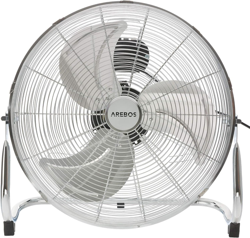 Arebos Bodenventilator Ø45 cm | Windmaschine Retro Stil | Ventilator | 3 Geschwindigkeitsstufen | ho