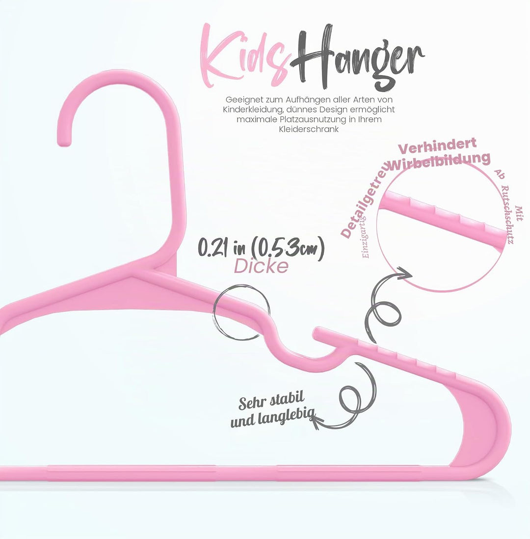 Utopia Home Packung mit 60 Kinderkleiderbügeln - 11,5“ Baby- und Kinderkleiderbügel aus Kunststoff f
