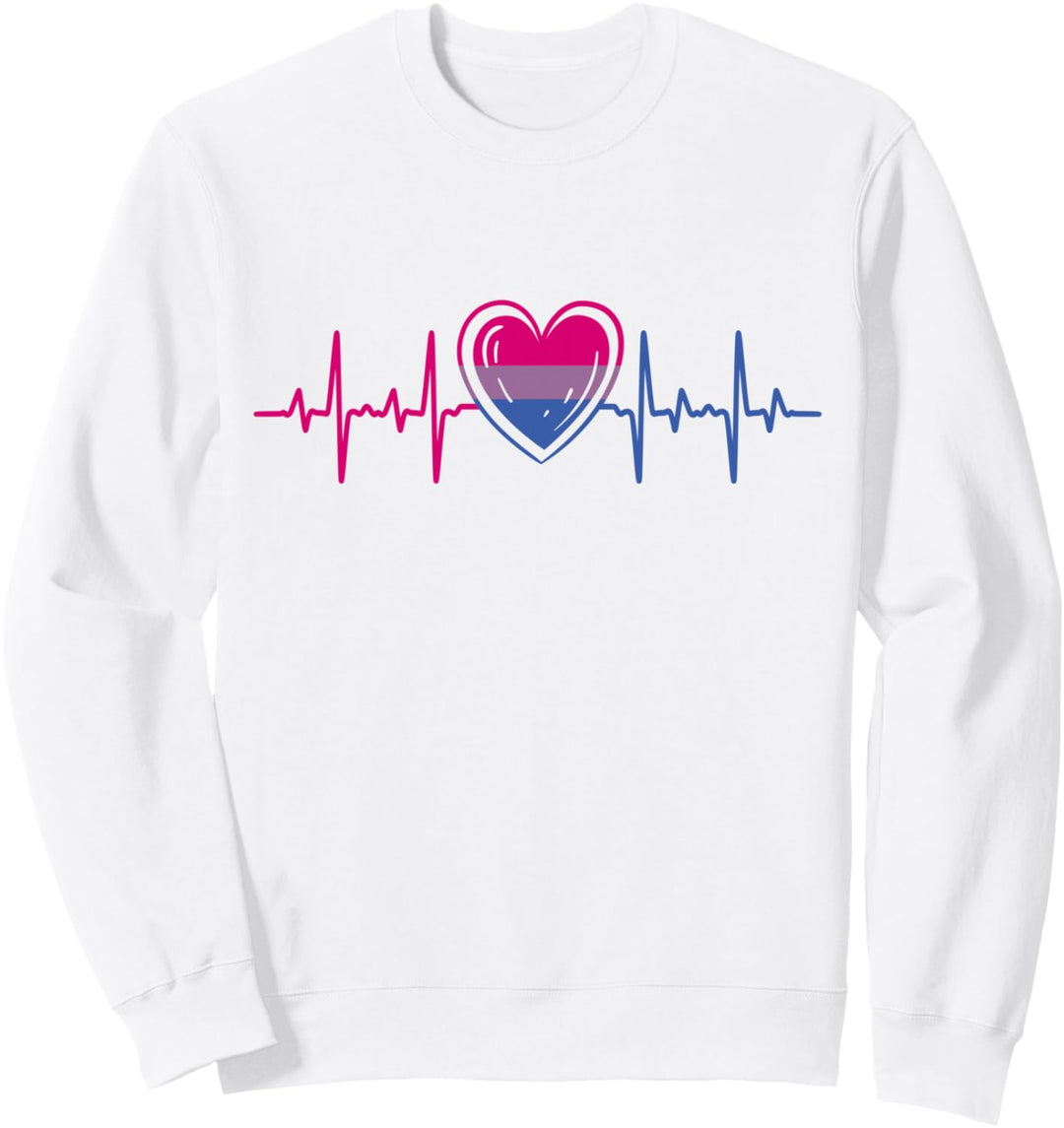 Bisexuell Stolz Herz Flagge Sweatshirt