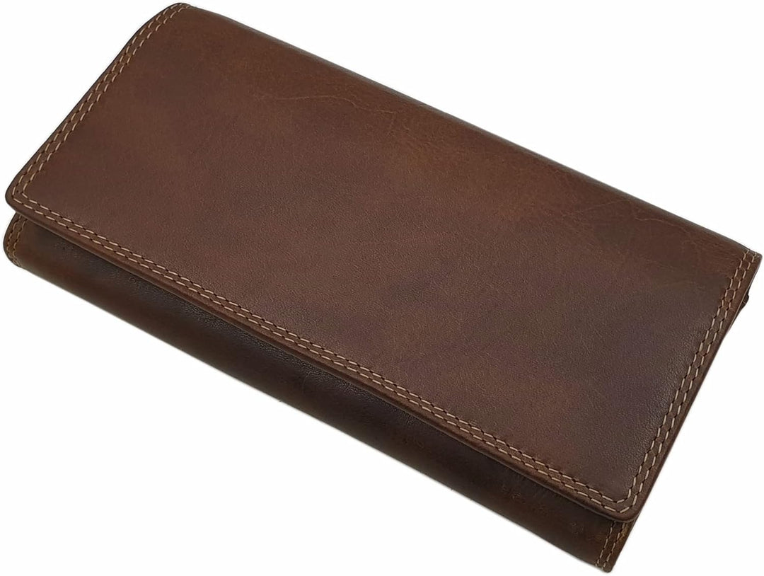 Grosse Rindleder Damen Geldbörse/Geldbeutel/Portemonnaie/Geldtasche mit Schmetterling-Motiv oder ohn