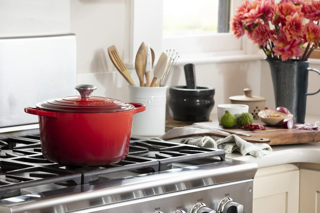 Le Creuset Bräter Signature, 24 cm Ø (21195240602430) Rot Backofen, Rot Backofen