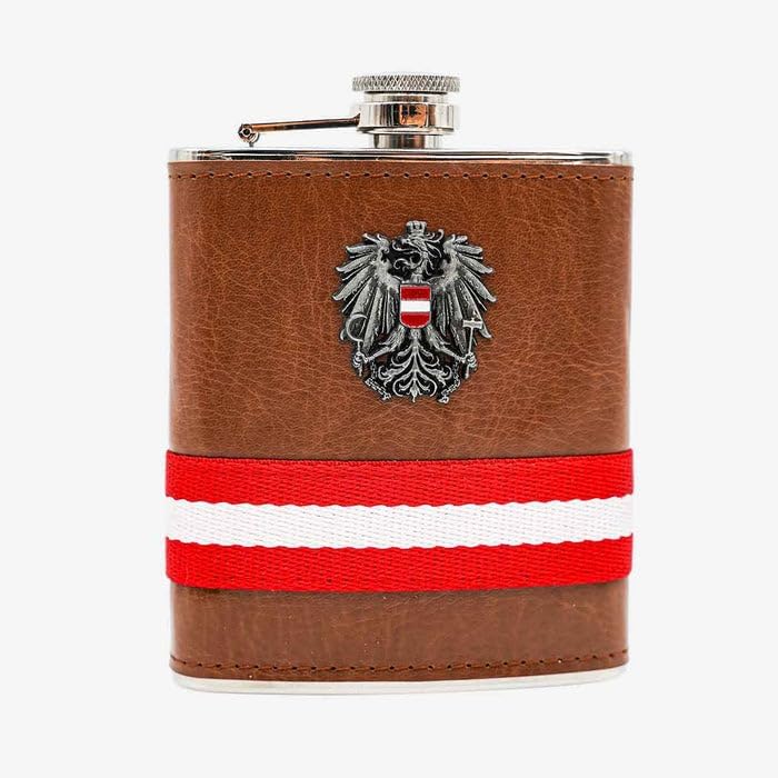 Österreich Adler Flachmann mit Metall Emblem - Klassiker - 207ml