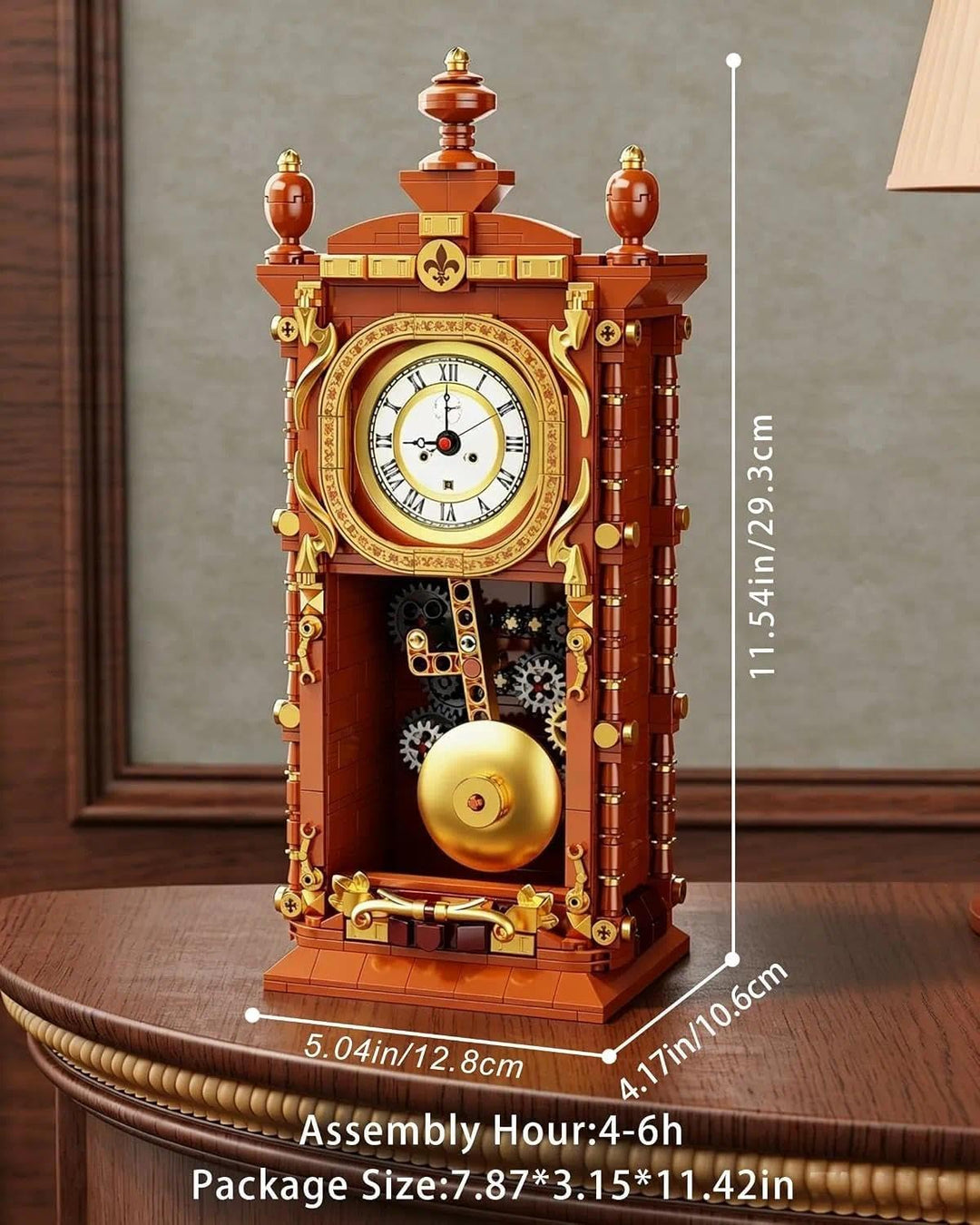 Vintage Wanduhr im klassischen, Stielspielzeug mit echter Uhrfunktion und Handbuch – verbindbares me
