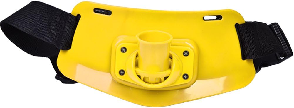 Dilwe Angelrutenhalter Einstellbare Kampfgürtel Stand Up Halter Rod Racks Gürtel für Angeln(Gelb), G