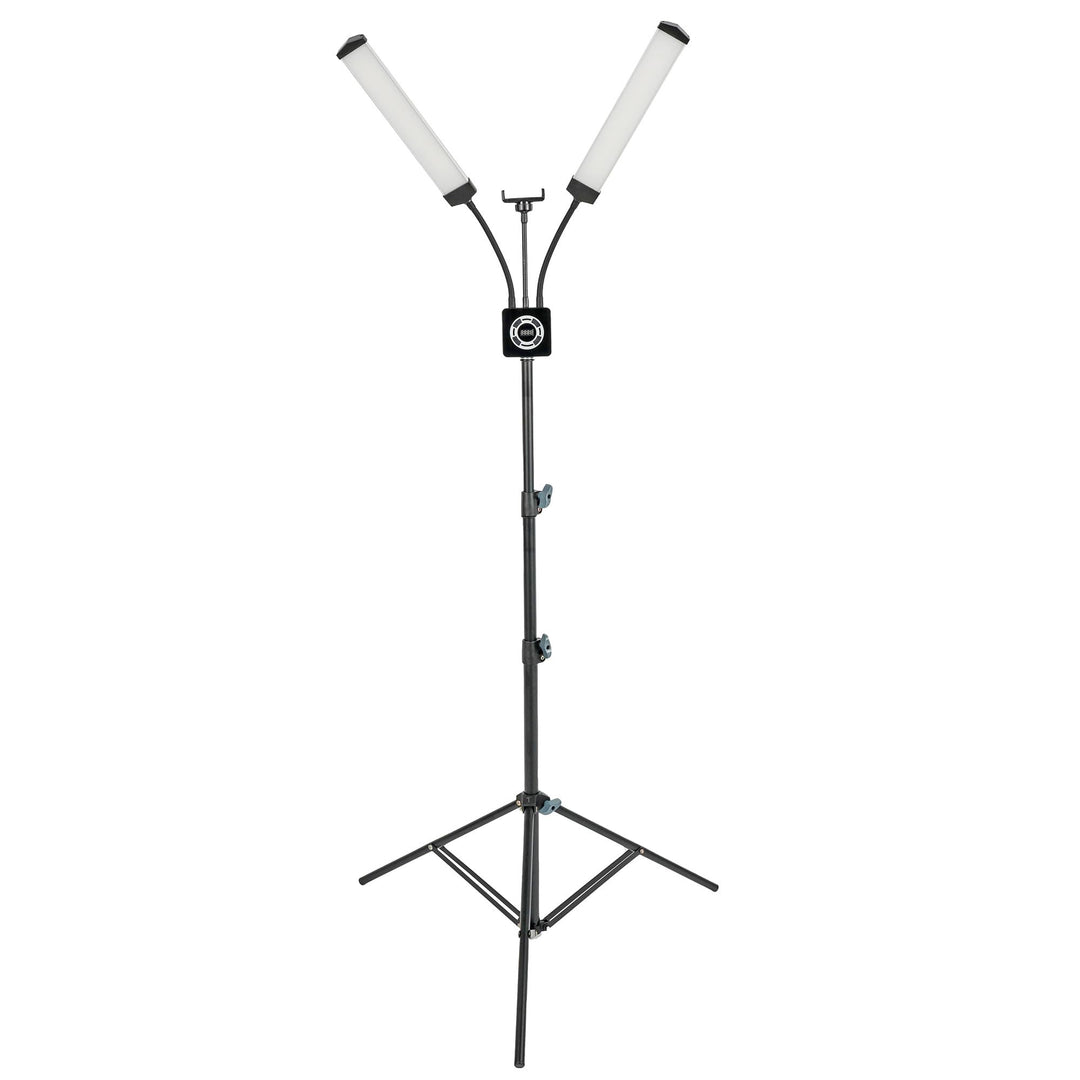 Dual Arm LED-Schönheitslicht für Wimpernverlängerung Make-up Maniküre dimmbar mit Handyhalter