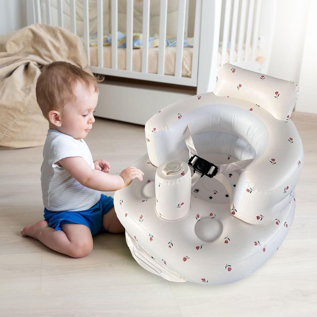 Aufblasbarer Baby-Sitz für Babys ab 3 Monaten, Baby Seat, Baby Sitzhilfe mit Gurtzeug y Sofasitz Bod