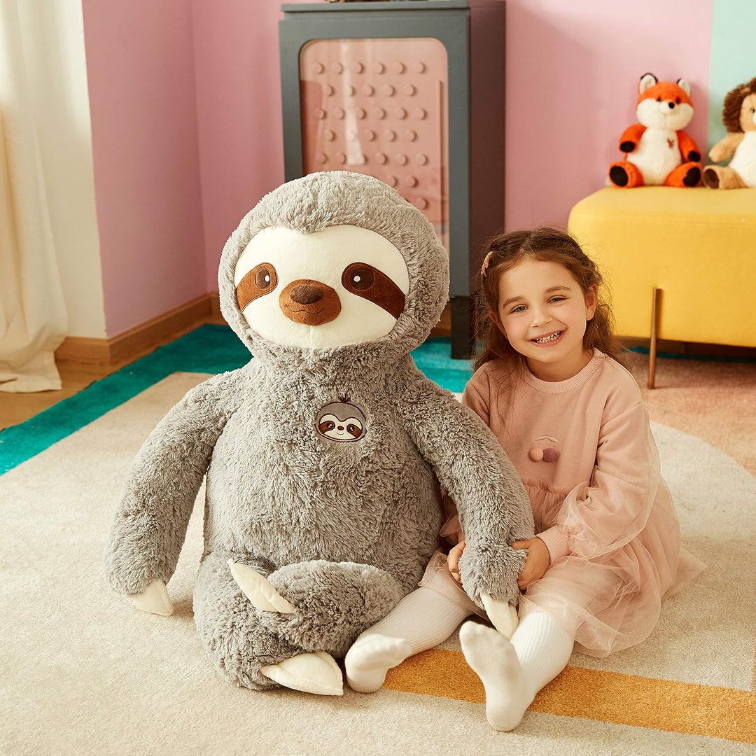 IKASA Gross Faultier Stofftier Riesen 78cm Plüschtier Riesiges Kuscheltier Gross Weich Plüsch Spielz