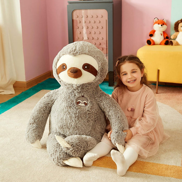 IKASA Gross Faultier Stofftier Riesen 78cm Plüschtier Riesiges Kuscheltier Gross Weich Plüsch Spielz