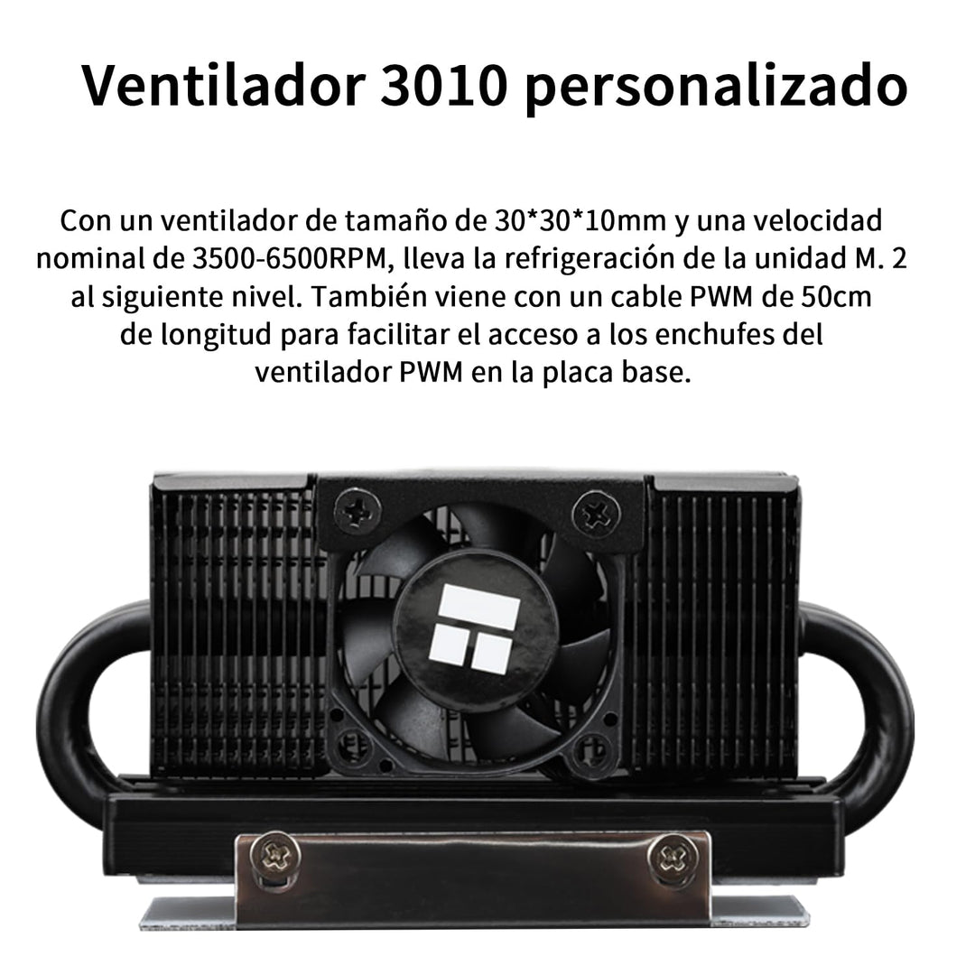 Thermalright HR10 2280 PRO Black SSD Kühler,Doppelseitiger Kühlkörper,Mit 4×5mm Heatpipes AGHP Tochn