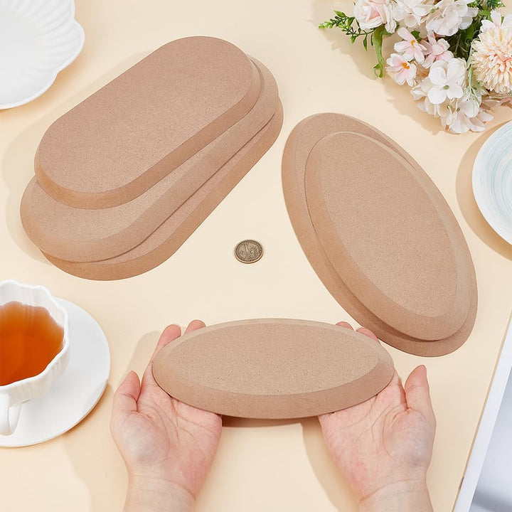 OLYCRAFT 6 Stück 6 Grössen Töpferformen Für Ton Keramik MDF Töpfertonformen Ovale Formwerkzeuge Plat