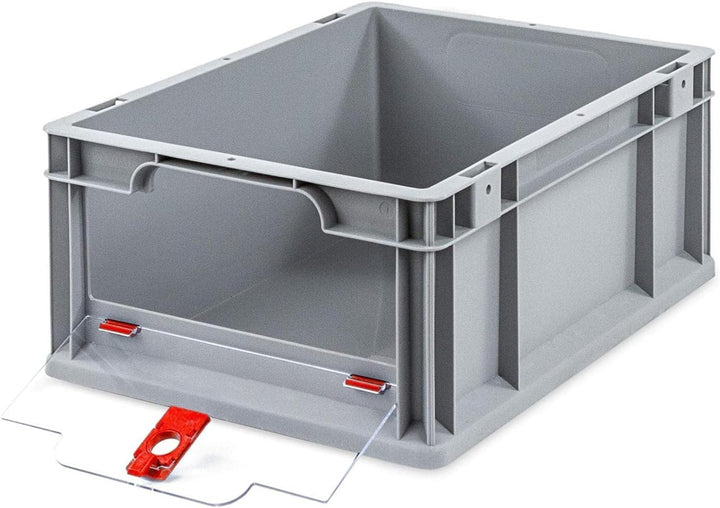 SparSet 5x Eurobox NextGen Insight Cover | HxBxT 17x30x40 | 16 Liter | Niedrig/Rot | Eurobehälter, T