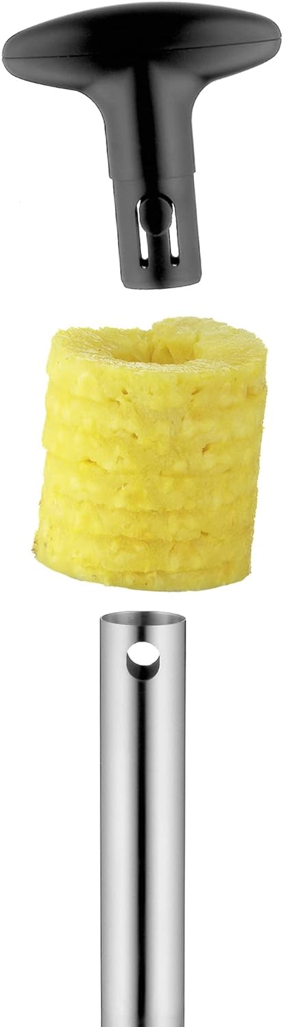 WMF Gourmet Ananasschneider, Ananasteiler schneidet Ringe, löst das Fruchtfleisch komplett aus der F