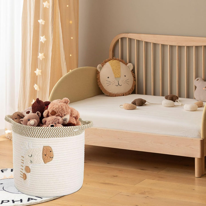 Aufbewahrungskorb Wickeltisch Korb Kinderzimmer Aufbewahrung Körbe mit Griffen, Aufbewahrungskorb Ki
