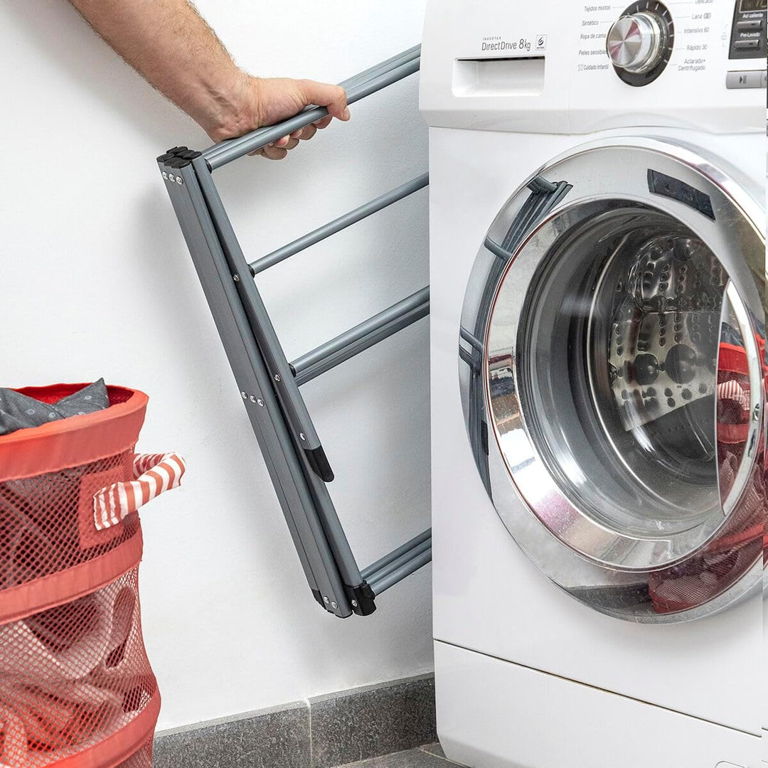 InnovaGoods Zusammenklappbarer und ausziehbarer Metall-Wäscheständer mit 3 Höhenstufen Cloxy (11 Sta