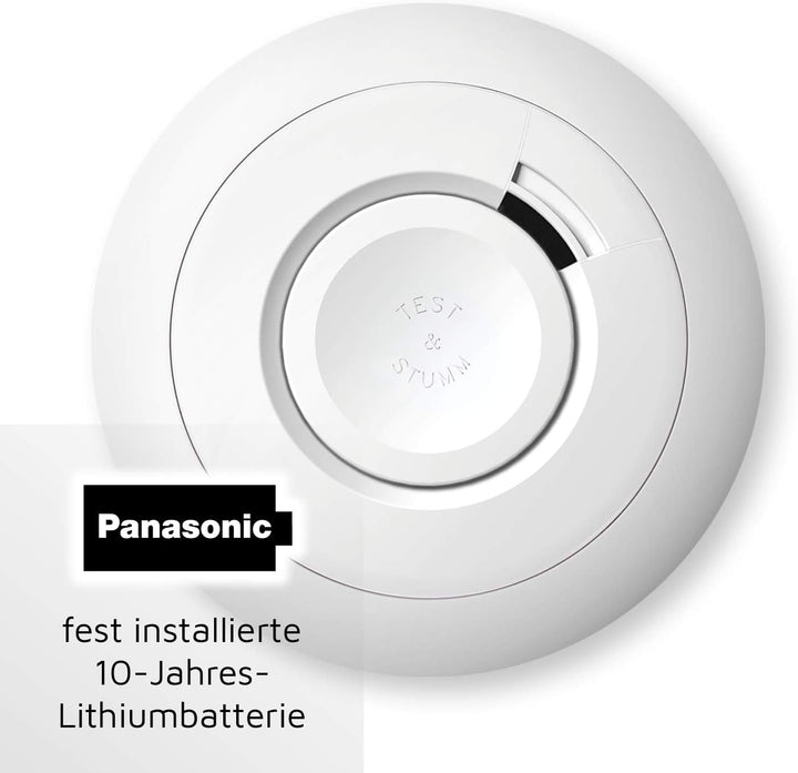 Ei Electronics Ei650 Rauchwarnmelder, Rauchmelder im 2er Set, Stand-Alone-Gerät mit Batterie für 10