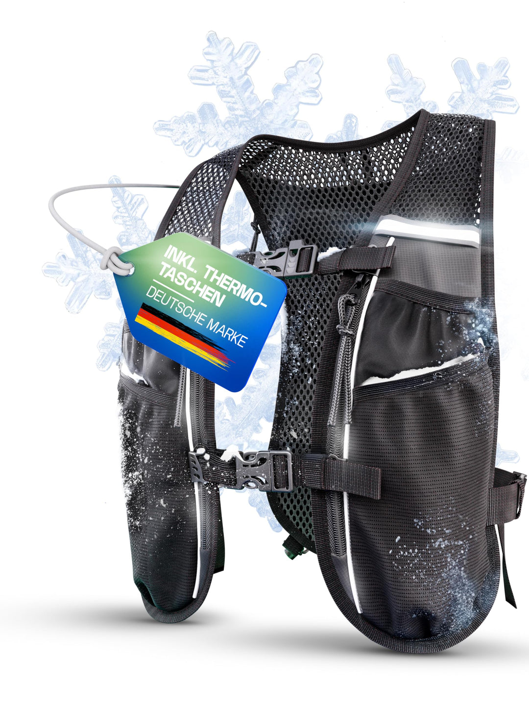 SASMO® Laufweste Damen & Herren 5L / 2L | Running Vest - Ultraleicht & atmungsaktiv| Laufrucksack Da