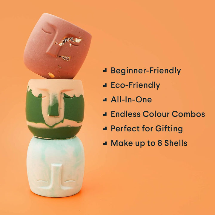 noah Jesmonite & Terrazzo Starterkit - Enthält Silikonformen, Farben, Handschuhe, Schleifpapier, Bec