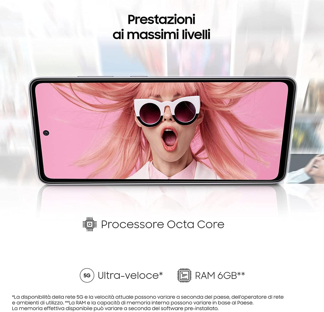 Samsung A52S 5G 128GB DS Awesome Violet EU Alle Träger black 12 GB, Alle Träger black 12 GB