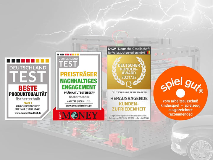 fischertechnik 559883 PROFI E-tronic – Elektronik Bausatz für Kinder ab 9 Jahren, Experimentierkaste