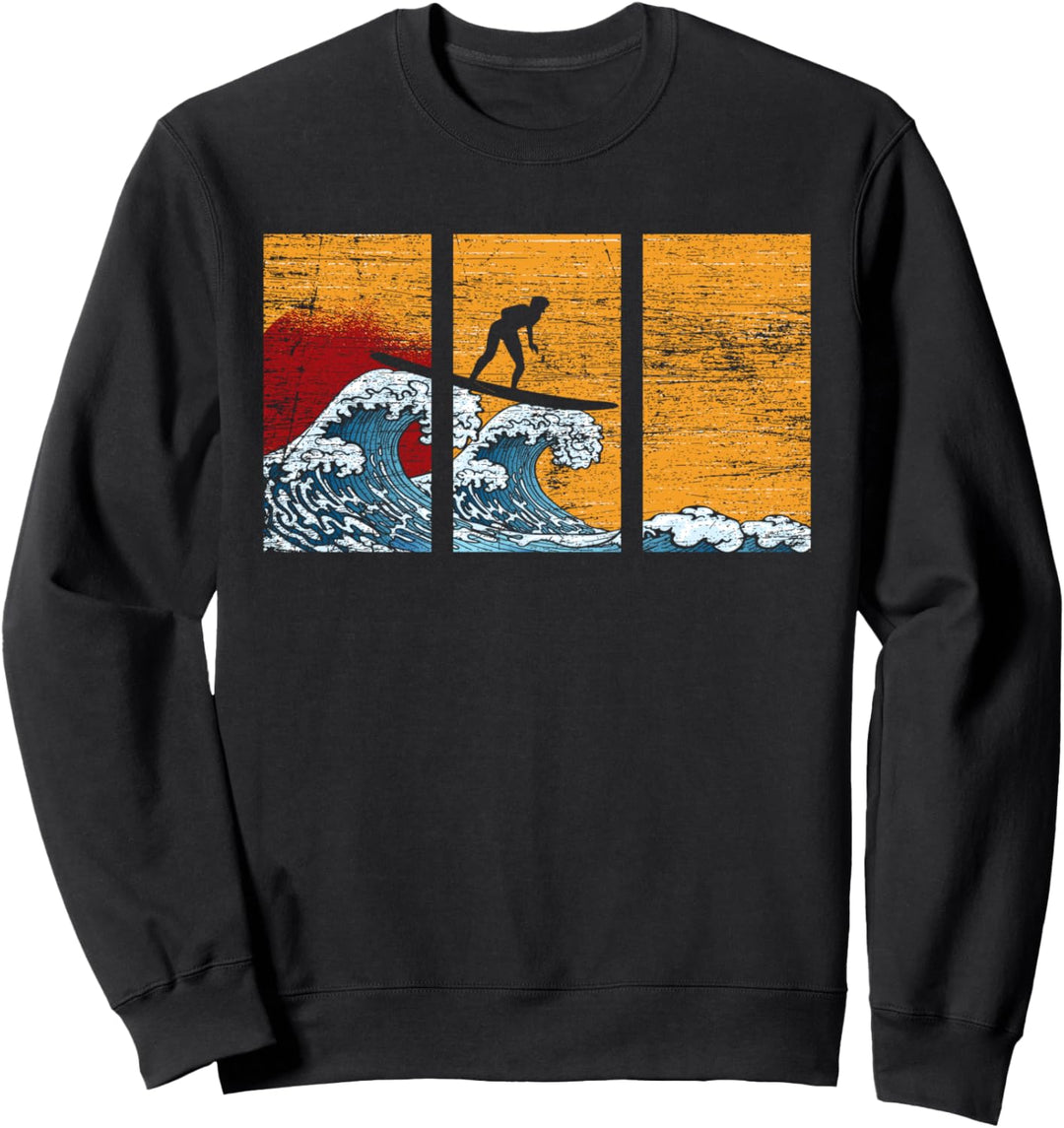 Hobby Surfer Wassersport Surfen Sonnenuntergang Surfing Sweatshirt