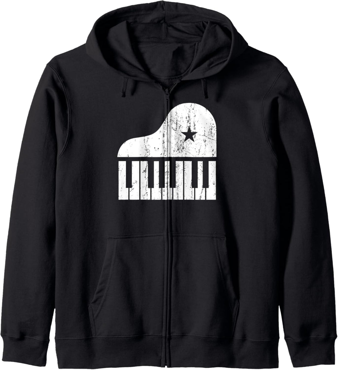 Grand Spinet Piano Player Design, Simple Grunge Pianist Gift Kapuzenjacke