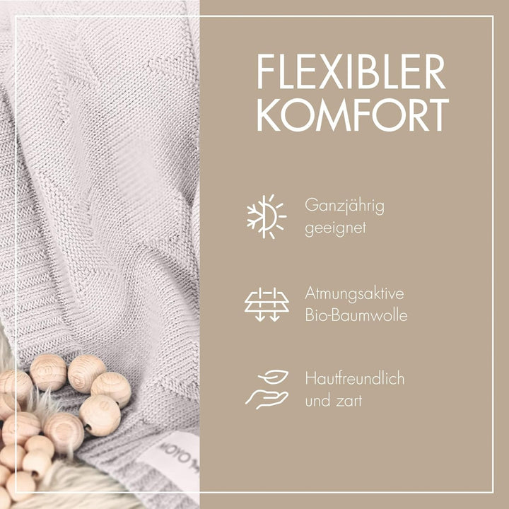 MOYO Babydecke - traumhafte Babydecke Baumwolle (100% Bio, GOTS) - 100% klimaneutral - atmungsaktive