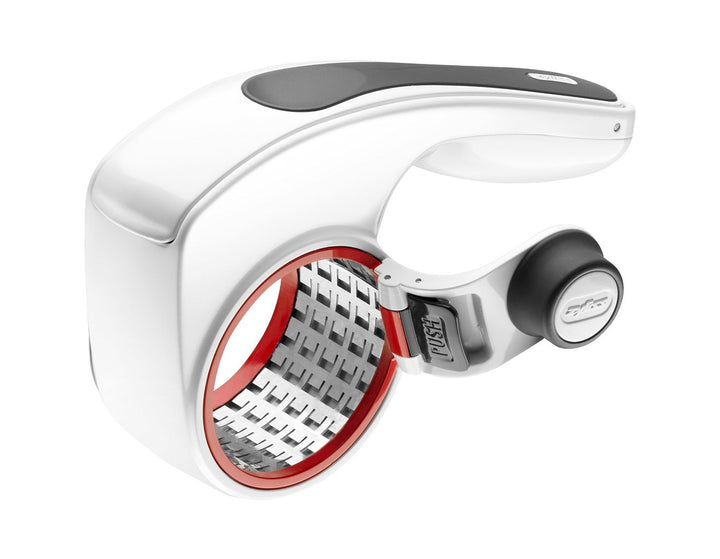 Zyliss E900011 Alles Käse Käsereibe, Kunststoff/Edelstahl, Weiss/Grau, Käse-Trommelreibe Hobel und R
