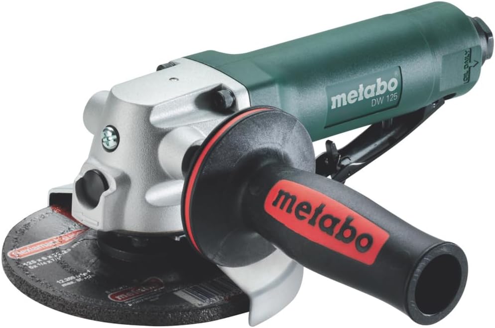 metabo Druckluft-Winkelschleifer DW 125-125 mm Scheiben-Ø, 6,2 bar Arbeitsdruck, 500 l/min Luftbedar