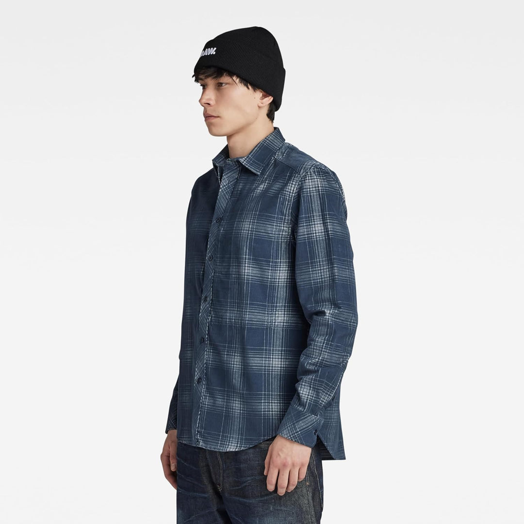 G-STAR Herren Shirts, S Mehrfarben (Luna Blue Isaac Check D23564-c549-c757)