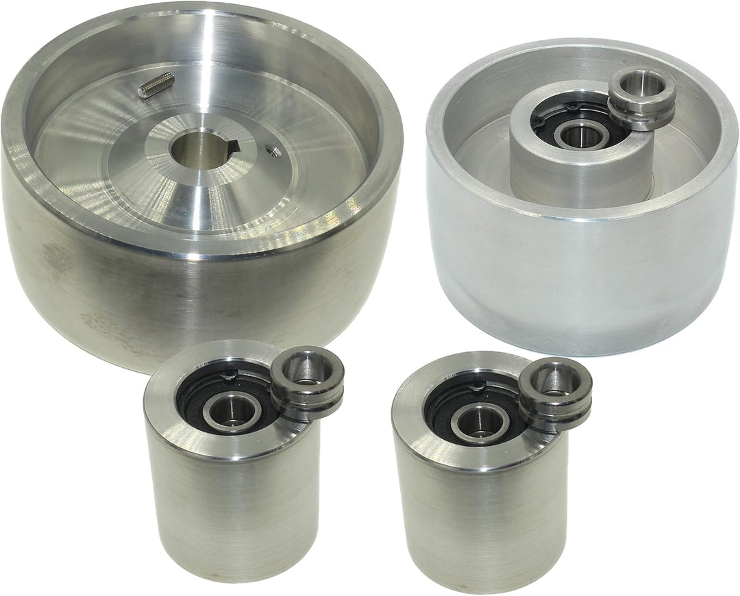 (AL5 -Tracking 4 -Schaft 19) CNC gefräste Riemenschleifer Set für Messerschleifer 130 mm Antriebs-19